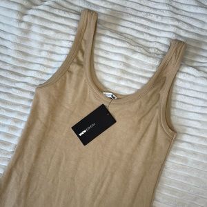 NWT L Nude BODYCON Mini Dress